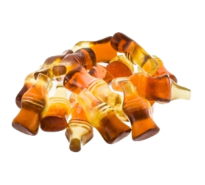 Haribo Happy Cola Gummy, Gummi, candy, coca, cola, soda, white, brown, haribo