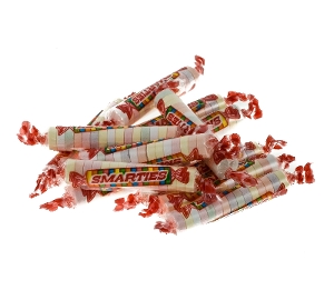 Smarties are retro old fashion candy wrapped